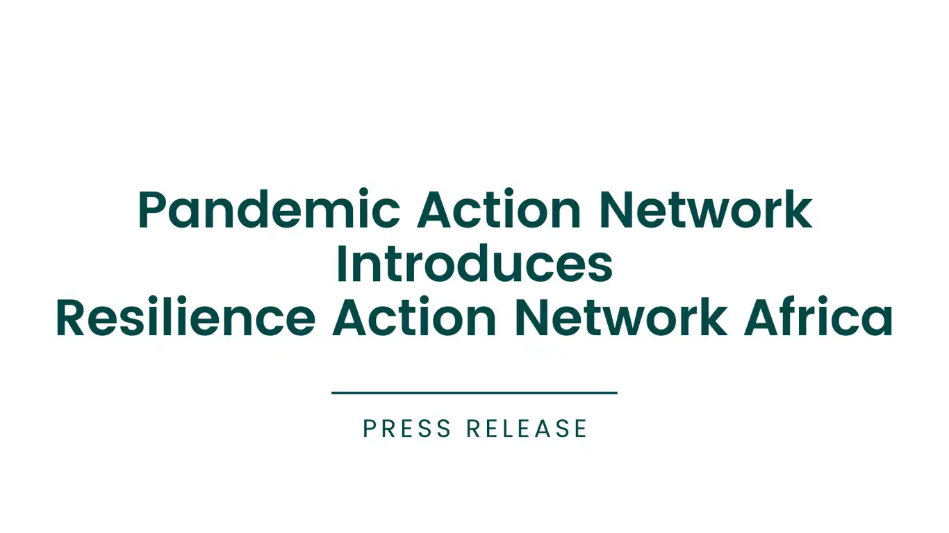 Press Release Resilience Action Network Africa Announcement