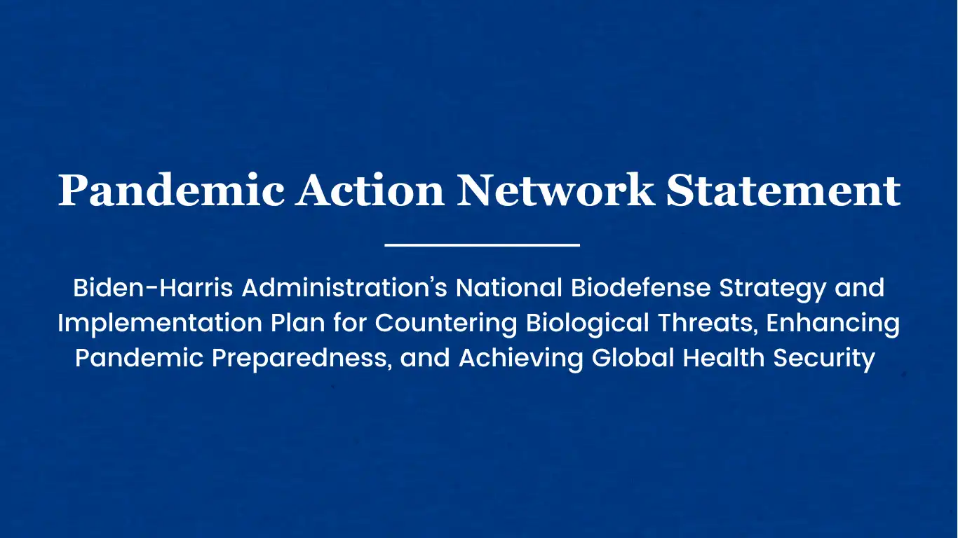 Pandemic Action Network Statement 1